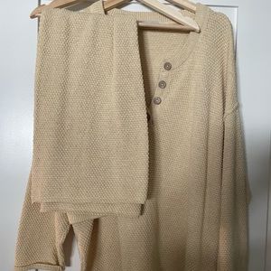 Free People Hailee Sweater Set Butter Cream size M